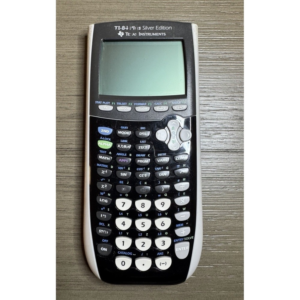 Texas Instruments TI-84 Plus Silver Edition Graphing Calculator - Tested Works